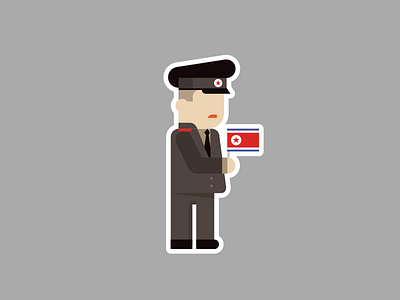 Political issue in Korea artwork graphic illustration korea meanimize sticker
