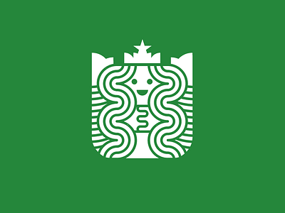Starbucks logo redesign branding flat graphic icon illustration logo meanimize pictogram redesign starbucks