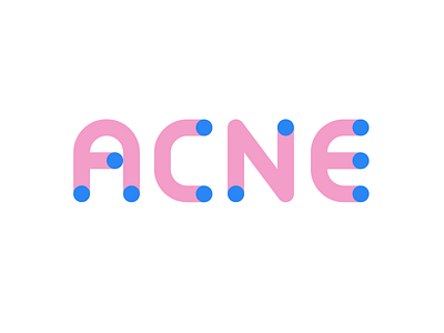 ACNE acne brand flat graphic illustration logo meanimize redesign