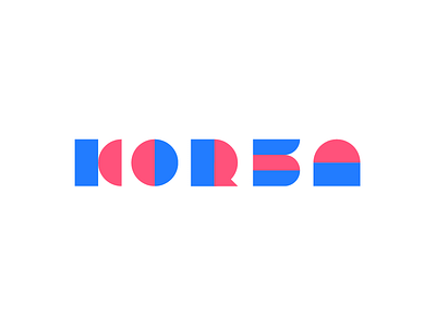 KOREA branding flat graphic icon illustration korea meanimize typography