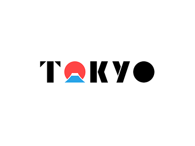 Tokyo city geometric graphic icon illustration japan meanimize tokyo typography