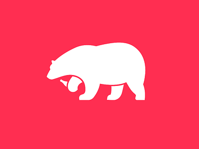 Cola bear animal branding flat graphic icon illustration meanimize pictogram