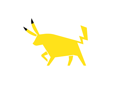 Picow animal cow grahic icon identity illustration isotype logo meanimize picachu pictogram