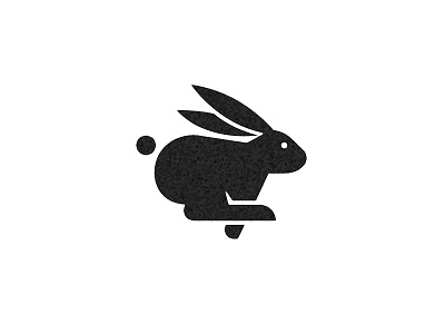 Run animal grahic icon identity illustration isotype logo meanimize pictogram rabbit run