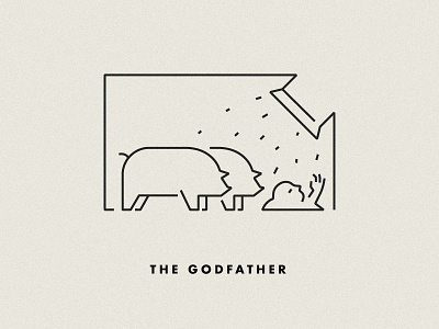 The Godfather godfather graphic icon illustration isotype meanimize movie pictogram