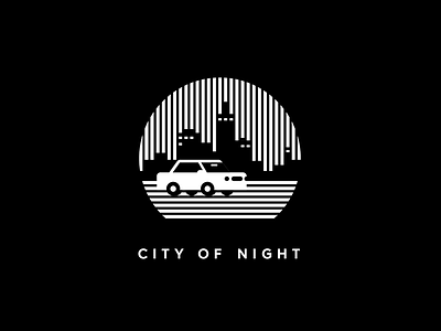 City of night artwork city graphic icon illustration isotype logo meanimize minimalism night pictogram