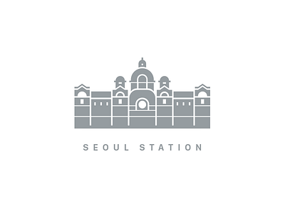 Seoul Station graphic icon illustration landmark logo meanimize minimalism pictogram seoulstation simplicity