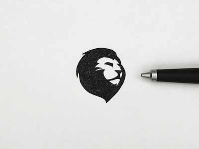 Lion animal drawing graphic icon illust isotype lion logo meanimize pictogram sketch