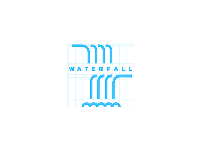 Waterfall graphic icon illustration isotype logo meanimize minimalism pictogram simplicity waterfall