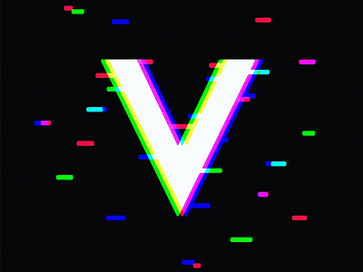 V is for VR graphic icon logo meanimize pictogram type typo v vr