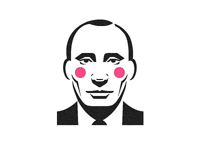 Shy Putin graphic icon illustration isotype logo meanimize minimalism pictogram president putin russia simplicity