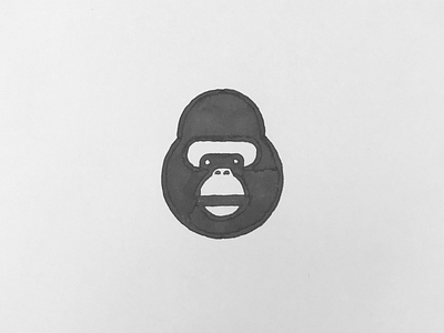 Gorilla dog gorilla graphic icon illust line logo meanimize pictogram