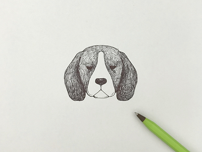 Beagle beagle dog doggy graphic icon illust line logo meanimize pictogram