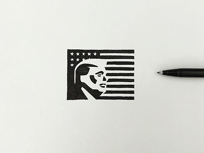 Trump america icon illust logo monami pictogram trump