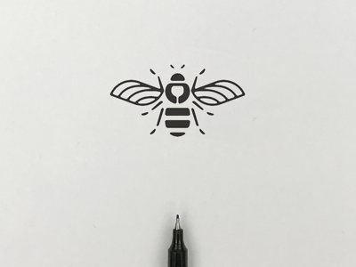 Bee bee dog graphic icon illust insect logo meanimize pictogram