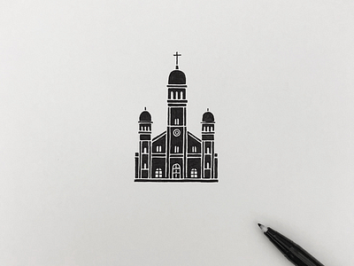 Cathedral branding cathedral graphic icon illustration isotype logo meanimize minimalism pictogram simplicity