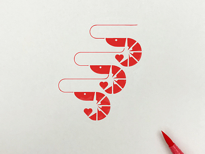 Shrimps branding doodle graphic icon illustration logo meanimize pictogram shrimp simplicity