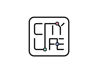 City Life citylife graphic icon illustration logo meanimize minimalism pictogram simplicity typography