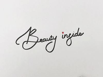 Beauty inside artwork beautyinside calligraphy doodle graphic illust logo minimal simplicity typography