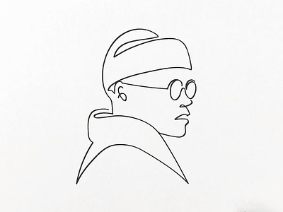 Man croquis doodle graphic icon illustration logo man meanimize minimalism simplicity