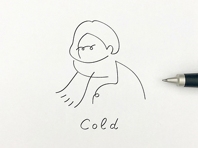 Cold artwork cold doodle graphic icon illustration logo meanimize minimalism pictogram simplicity