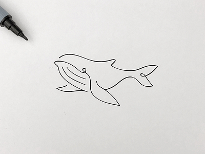 Whale croquis doodle drawing graphic illustration simplicity whale