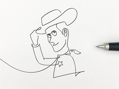 Woody doodle graphic illustration linedrawing meanimize simplicity toystory woody