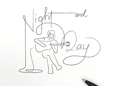 Night and Day artwork branding calligraphy doodle graphic illustration linedrawing meanimize minimalism simplicity