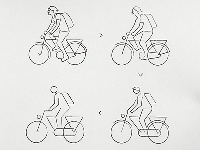 Bicycle artwork bicycle branding croquis doodle graphic illustration linedrawing meanimize minimalism pictogram simplicity