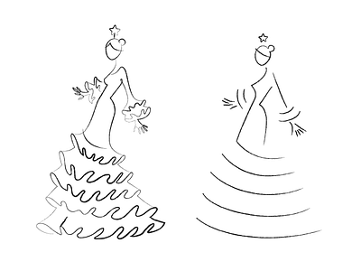 Tree girl croquis doodle drawing graphic illustration meanimize minimalism pictogram simplicity sketch