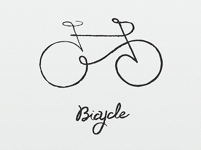 Bicycle 4 artwork bicycle branding croquis doodle graphic icon identity illustration logo meanimize minimalism pictogram simplicity