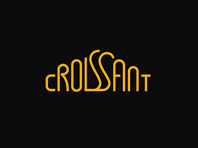 Croissant branding croissant isotype logo pictogram simplicity typography