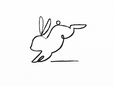 Rabbit artwork branding croquis doodle illust linedrawing pictogram rabbit symbol