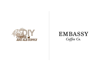 DIY to Embassy coffee design logo rebrand