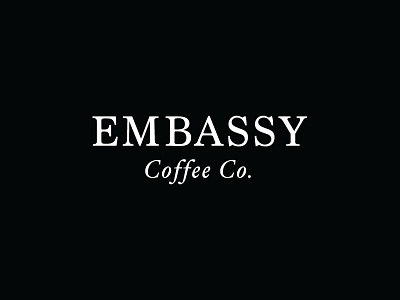 Final Embassy Mark coffee design logo rebrand