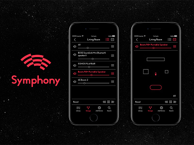 Symphony app bluetooth music song speaker symphony ui wireless