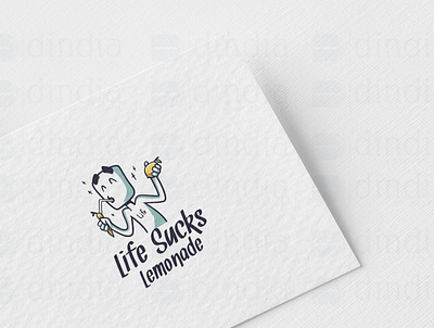 Life Sucks Lemonade Logo design graphic design logo vector