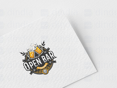 Open Bar Logo design graphic design logo vector