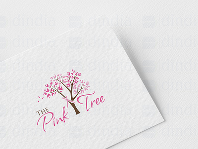 Pink Tree Logo design graphic design logo vector