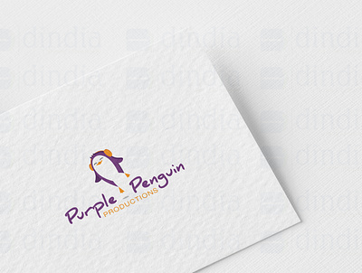 Purple Penguin Logo design graphic design logo vector