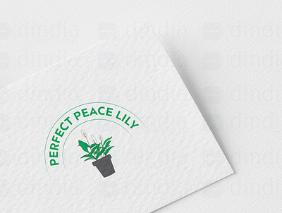 PERFECT PEACE LILY LOGO design graphic design logo vector