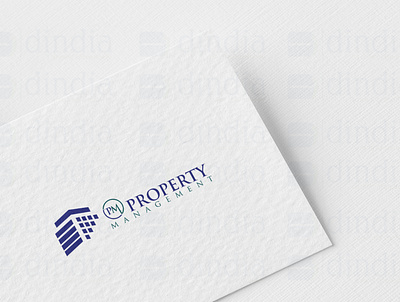 PM property management Logo design graphic design logo vector