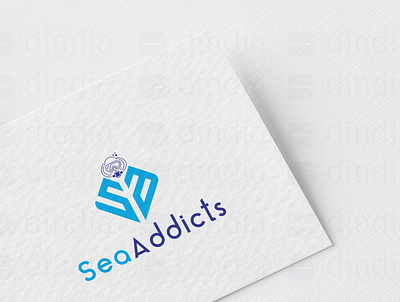 SEA ADDICTS LOGO design graphic design logo vector