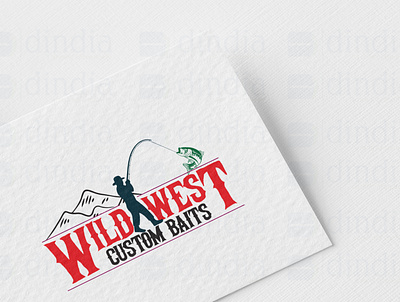 Wild West custom baits Logo design graphic design logo vector