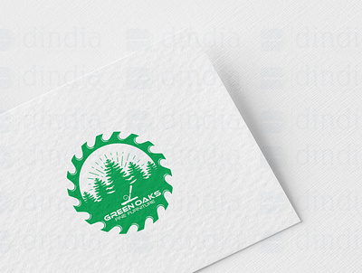 Green Oaks Fine Furniture Logo design graphic design logo vector