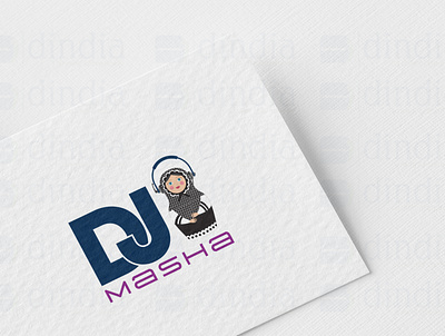 DJ Masha Logo design graphic design icon logo vector