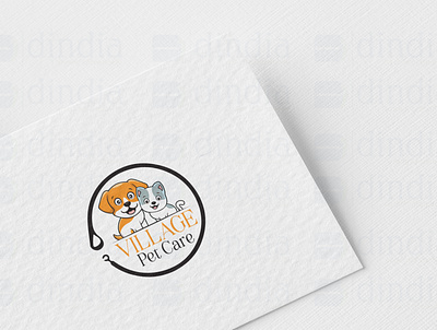 Village Pet Care Logo design graphic design icon logo vector