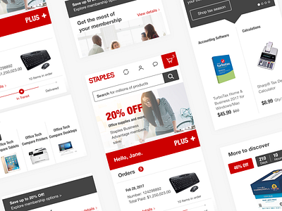 Staples.com - mobile screens