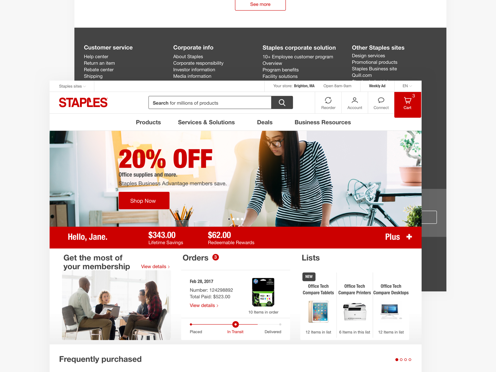Staples desktop by Mike Janka on Dribbble
