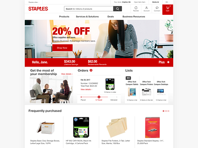 Staples.com - desktop homepage